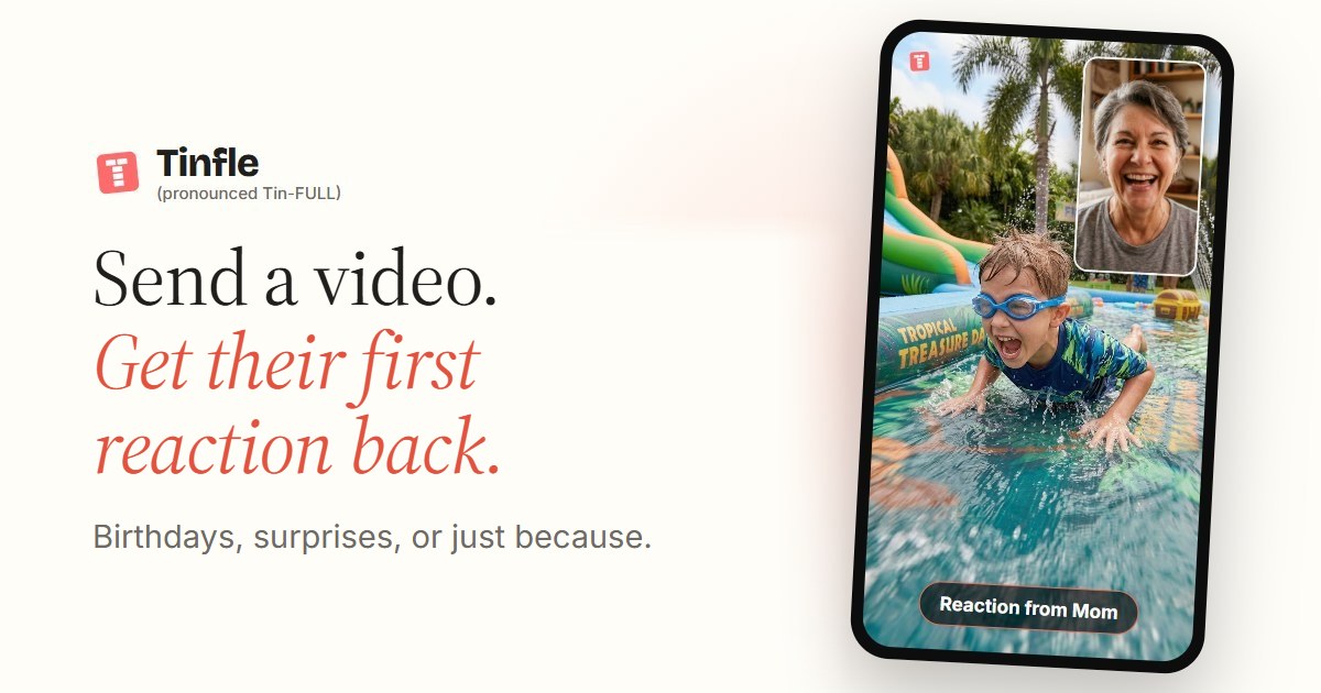 I built a web app because I wanted to see my mom's first reactions to videos I sent. logo